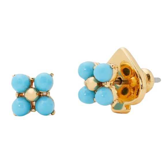kate spade Jewelry Kate Spade Turquoise Myosotis Flower Earrings